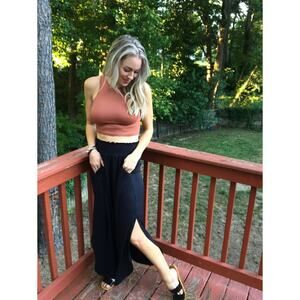 Sandy Delight Maxi Skirt-Black
